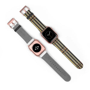 Vibrant Striped Watch Band - Edgy Faux Leather - Dipaliz - Bands