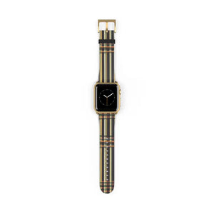 Striped Watch Band - Faux Leather Bold Style - Dipaliz - Bands