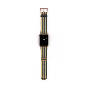 Striped Watch Band - Faux Leather Bold Style - Dipaliz - 42 - 45 Mm / Rose Gold Matte - Bands