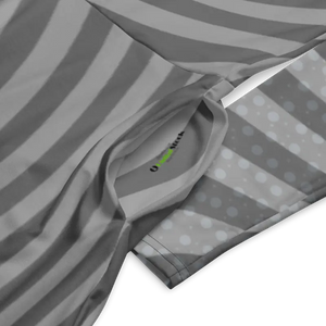 Wavy Grey Stripes Long Sleeve Midi Dress - Eco-chic Style - Dipaliz - Dresses