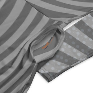 Wavy Grey Stripes Long Sleeve Midi Dress - Eco-chic Style - Dipaliz - Dresses