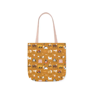 Farm Animals Canvas Tote - 5-color Straps Polyester - Dipaliz - Shopping Totes