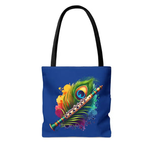 Peacock Flute All-over Print Tote for Unique Taste - Dipaliz - Bags