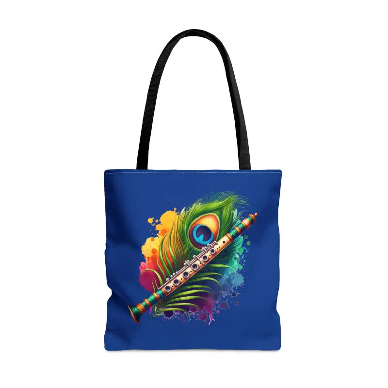 Peacock Flute Tote: Flaunt your Unique Style Everywhere! - Bags