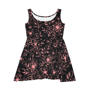 Skater Dress - Intricately Designed Flowers Vines - Dipaliz - Dresses