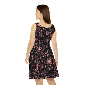 Skater Dress - Intricately Designed Flowers Vines - Dipaliz - Dresses