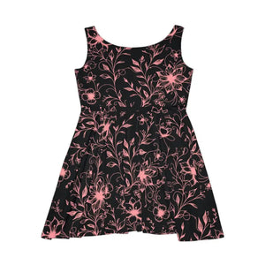 Skater Dress - Intricately Designed Flowers Vines - Dipaliz - Dresses