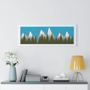 Framed Horizontal Poster - Mountain Range Wall Art - Dipaliz - Posters Prints & Visual Artwork