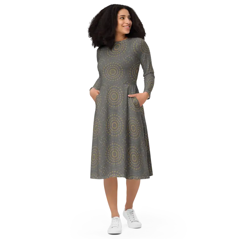 Elevate your Style with a Stunning Long Sleeve Midi Dress - Xs Dresses