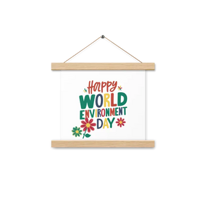 Matte Poster Statement Piece with Wooden Hanger - Dipaliz - Oak / 10″×10″ - Posters Prints & Visual Artwork