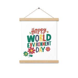 Matte Poster Statement Piece with Wooden Hanger - Dipaliz - Oak / 11″×14″ - Posters Prints & Visual Artwork