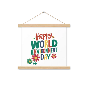 Matte Poster Statement Piece with Wooden Hanger - Dipaliz - Oak / 14″×14″ - Posters Prints & Visual Artwork