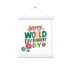 Matte Poster Statement Piece with Wooden Hanger - Dipaliz - White / 11″×14″ - Posters Prints & Visual Artwork