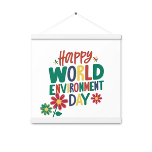 Matte Poster Statement Piece with Wooden Hanger - Dipaliz - White / 16″×16″ - Posters Prints & Visual Artwork