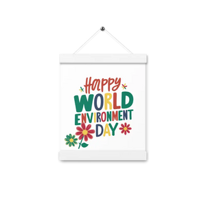 Matte Poster Statement Piece with Wooden Hanger - Dipaliz - White / 8″×10″ - Posters Prints & Visual Artwork