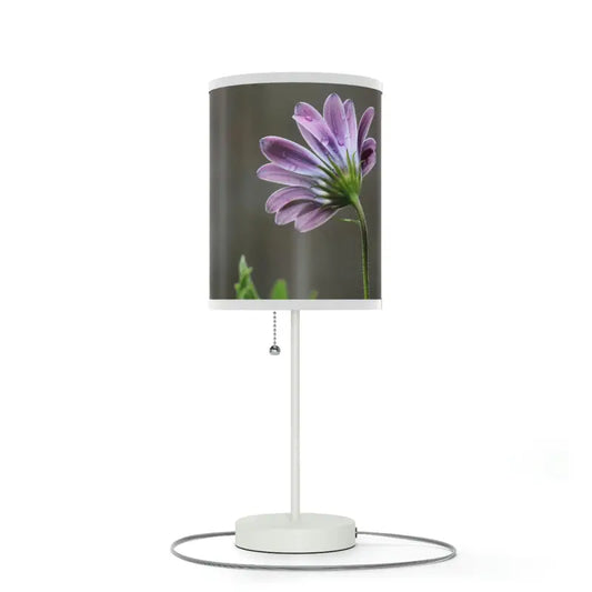 Stunning Purple African Daisy Lamp Stand - Chic Home Decor Accessory!