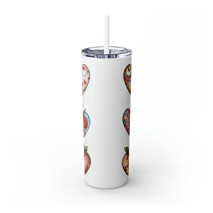 Sip Stylishly: Skinny Tumbler with Color Matching Straw - Mug