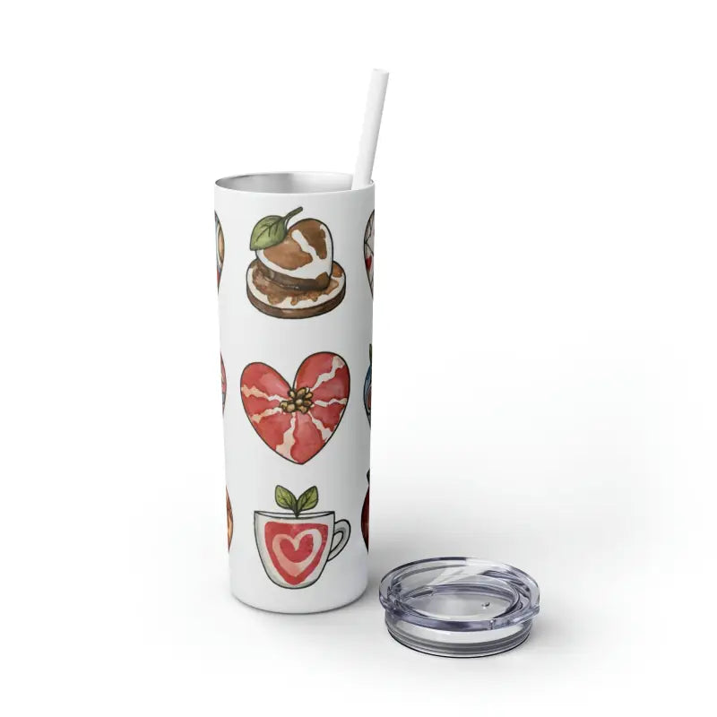 Sip Stylishly: Skinny Tumbler with Color Matching Straw - Mug