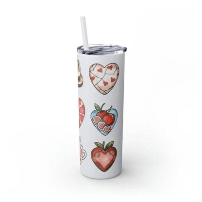 Sip Stylishly: Skinny Tumbler with Color Matching Straw - Mug