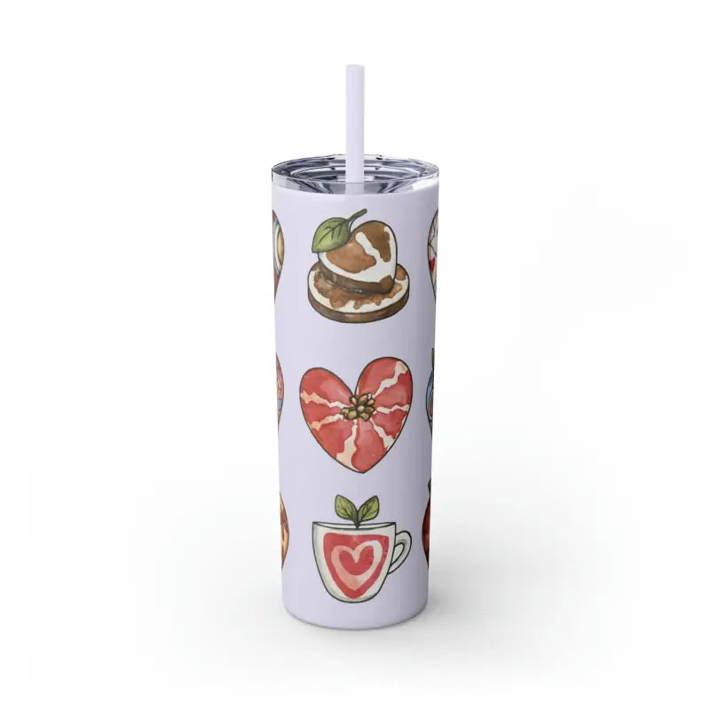 Sip Stylishly: Skinny Tumbler with Color Matching Straw - Mug