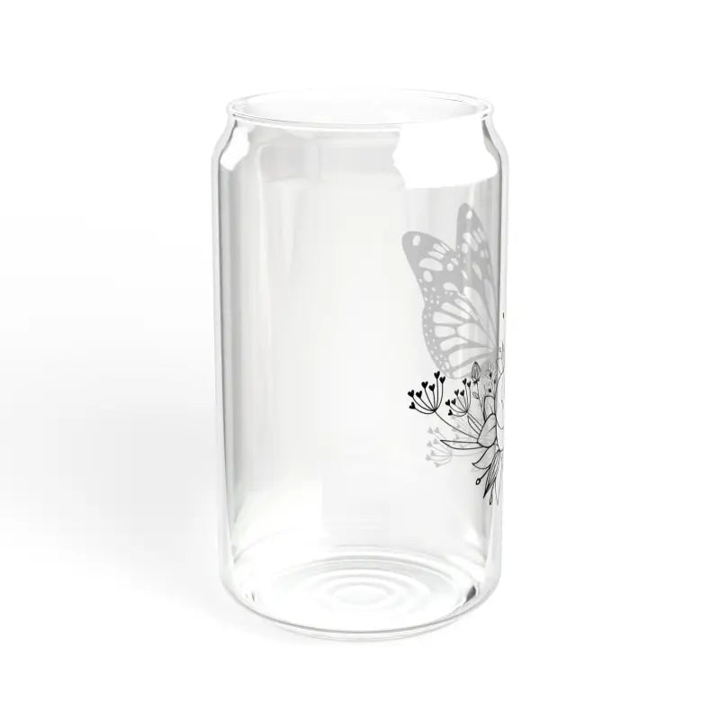 Elevate your Drink with a Butterfly on Rose Glass Sipper - Tumbler