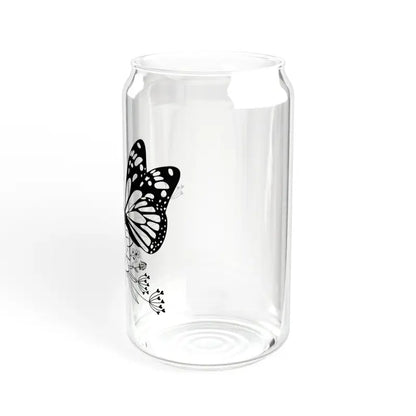 Elevate your Drink with a Butterfly on Rose Glass Sipper - Tumbler