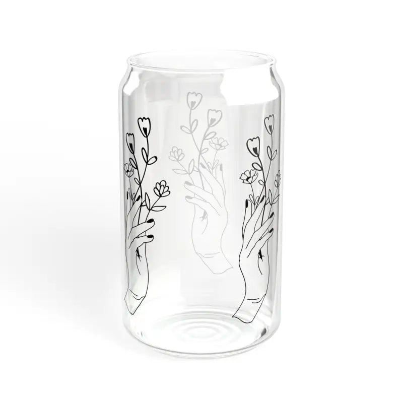 Sip in Style: Chic 16oz Sipper Glass with Bamboo Lid - Tumbler