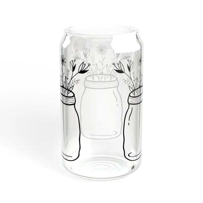 Sip in Style with Trendy 16oz Wildflower Sipper Glass - Tumbler