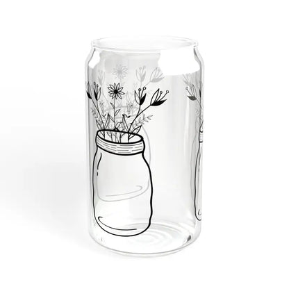 Sip in Style with Trendy 16oz Wildflower Sipper Glass - Tumbler