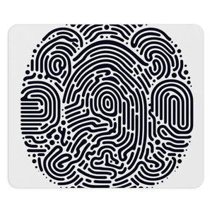 Vibrant Abstract Fingerprint Mouse Pad - Spill Resistant - Dipaliz - one Size / Rectangle - Pads