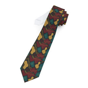 Stylish Abstract Necktie - Soft Satin Finish - Dipaliz - Neckties