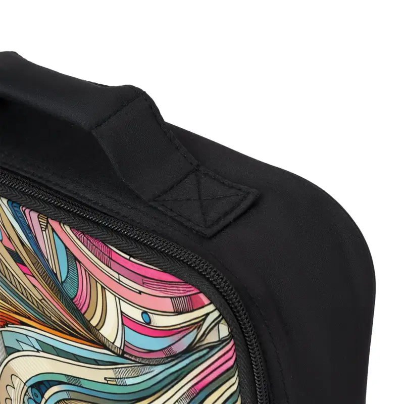 Elevate Lunchtime with the Chic Abstract Pattern Lunch Bag - one Size / Black Accessories