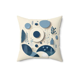 Abstract Circle Polyester Square Pillow - Room Art Canvas - Dipaliz - 16’’ × - Throw Pillows