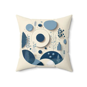 Abstract Circle Polyester Square Pillow - Room Art Canvas - Dipaliz - Throw Pillows