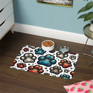 Pet Food Mat - Mess Free Stylish Feeding Solution - Dipaliz - 12’’ × 18’’ / Rectangle - Bowl Mats