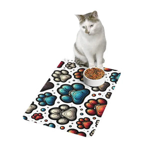 Pet Food Mat - Mess Free Stylish Feeding Solution - Dipaliz - 12’’ × 18’’ / Rectangle - Bowl Mats