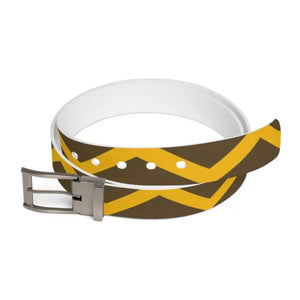 Stylish Belt Zigzag Pattern Brown Canvas Cut to Size Fit Dipaliz - Belts