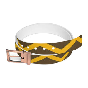 Stylish Belt Zigzag Pattern Brown Canvas Cut to Size Fit Dipaliz - Belts