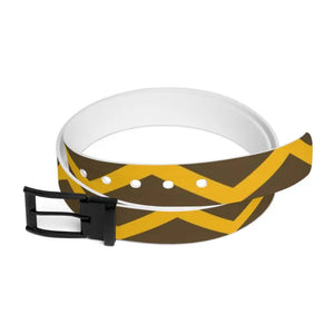 Stylish Belt Zigzag Pattern Brown Canvas Cut to Size Fit Dipaliz - Belts
