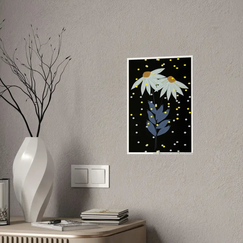 Elevate your Space with Blue Flower Gloss Posters! - Poster