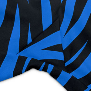 Blue Striped Workout Shorts - Stylish Active Comfort - Dipaliz