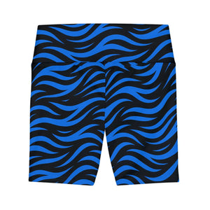 Stylish Blue Striped Workout Shorts - Gym Gear - Dipaliz