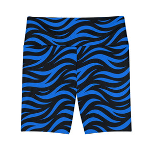 Stylish Blue Striped Workout Shorts - Gym Gear - Dipaliz