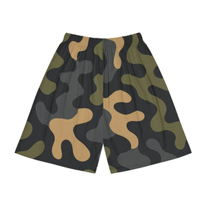 Vibrant Men’s Sports Shorts - Camo Summer Workout Gear - Dipaliz
