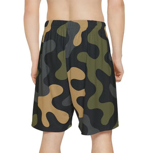 Men’s Sports Shorts - Vibrant Camo Summer Workout Gear - Dipaliz