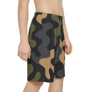 Men’s Sports Shorts - Vibrant Camo Summer Workout Gear - Dipaliz
