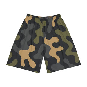 Men’s Sports Shorts - Vibrant Camo Summer Workout Gear - Dipaliz