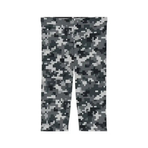 Women Capri Leggings - Stylish Camouflage Casual Wear - Dipaliz