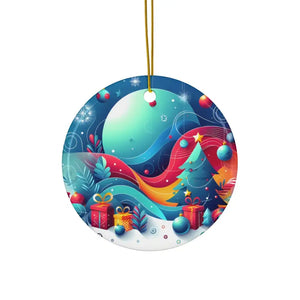 Stylish Ceramic Christmas Ornaments Spread Holiday Cheer - Dipaliz - Circle / 3 Pcs / one Size