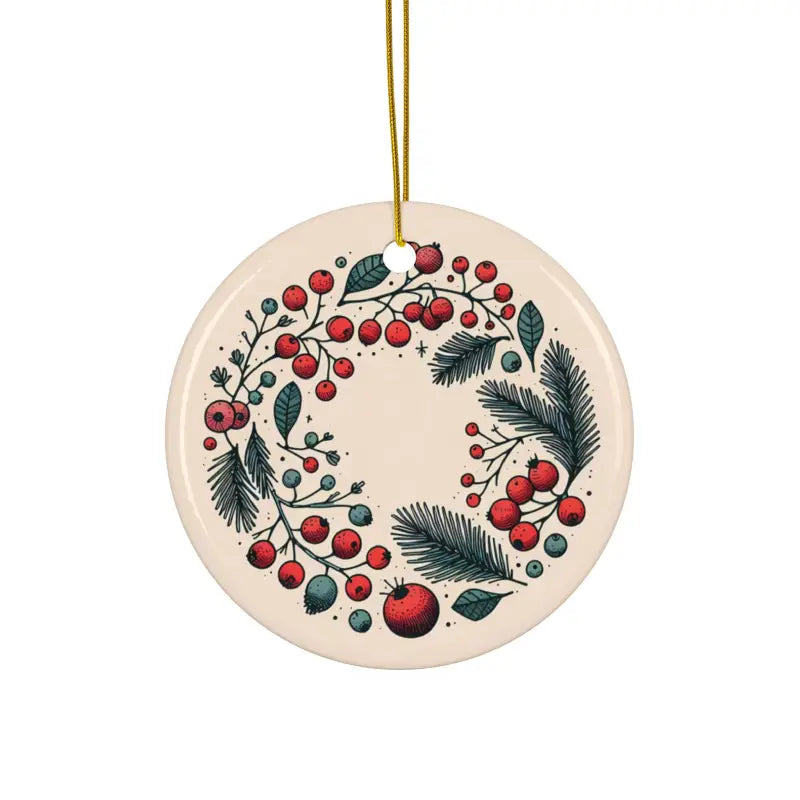 Stylish Ceramic Wreaths: Celebrate Holiday Spirit - Circle / 1 Pc / one Size Home Decor